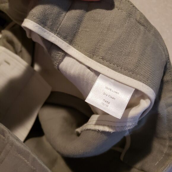 Talbots Signature Pants Womens Size 6 100% Linen Wide Leg Trousers - Picture 9 of 12